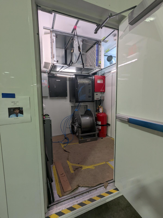 Door open looking into a PHILIS lab being constructed.