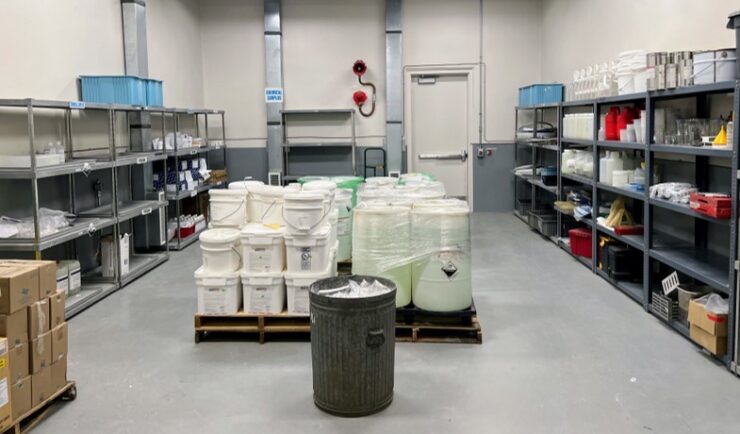 Organized hazardous material storage