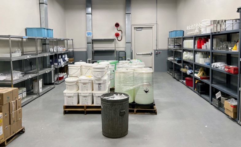 Organized hazardous material storage