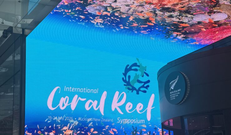 electronic sign for international coral reef symposium