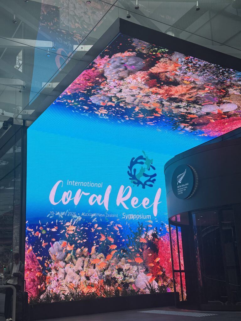 electronic sign for international coral reef symposium
