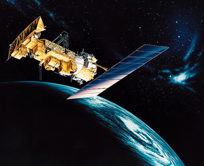 rendered image of satellite