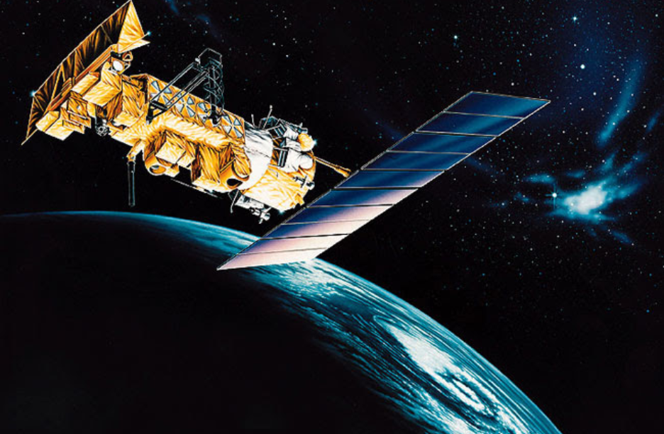 rendered image of satellite