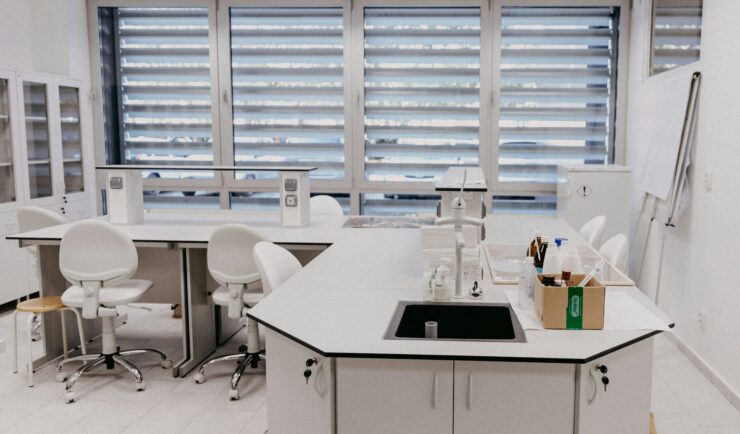 White, sterile lab space